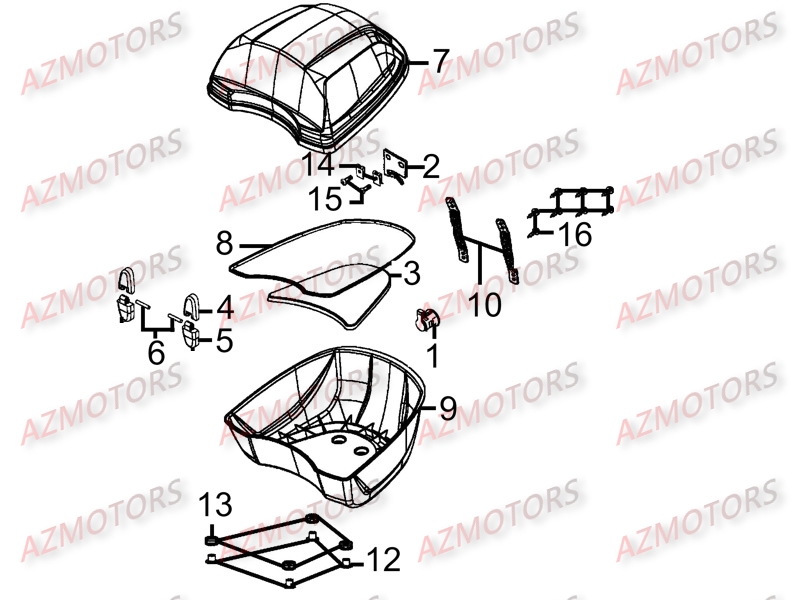 TOP CASE [DETAIL] KYMCO LIKE200 LX III